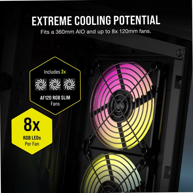 Case PC Mini-ITX 2000D RGB AIRFLOW - Nero Aria
