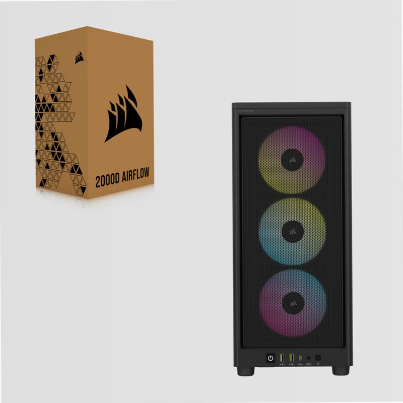 Case PC Mini-ITX 2000D RGB AIRFLOW - Nero Aria