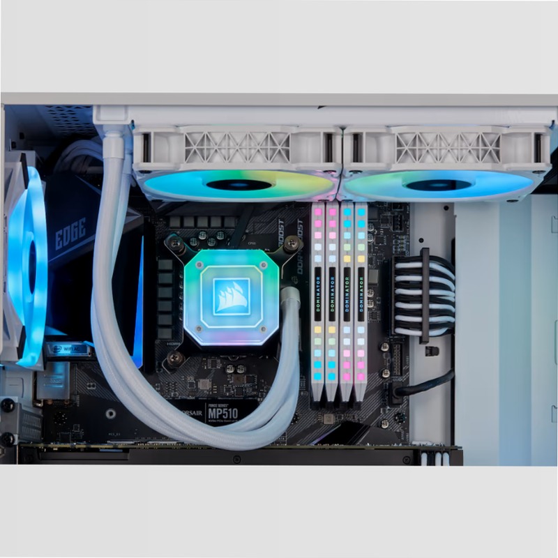 Dissipatore a Liquido iCUE H100i ELITE CAPELLIX — Bianco