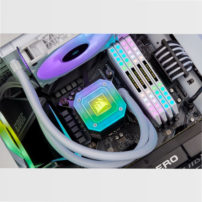 Dissipatore a Liquido iCUE H100i ELITE CAPELLIX — Bianco