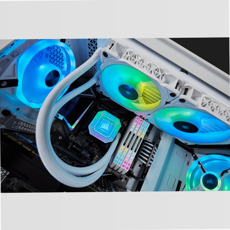 Dissipatore a Liquido iCUE H100i ELITE CAPELLIX — Bianco
