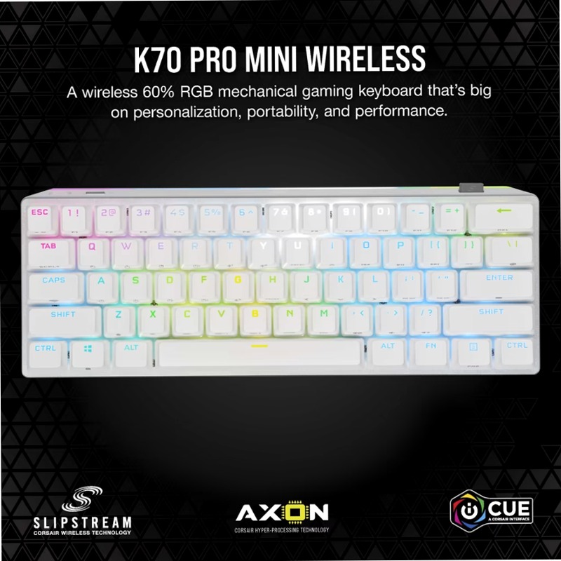 K70 PRO MINI WIRELESS 60% Mechanical CHERRY MX Speed Switch Keyboard