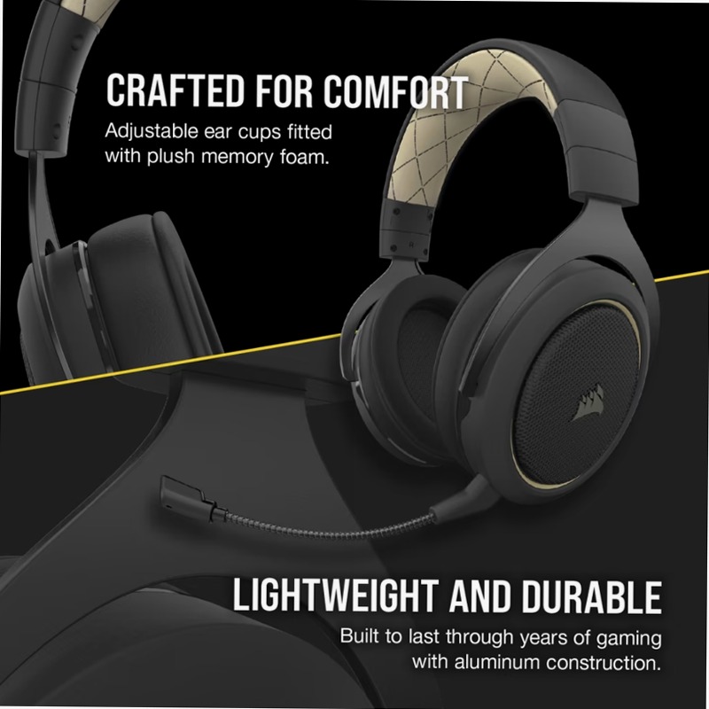 Cuffia Gaming HS70 PRO WIRELESS - Corsoir Beige