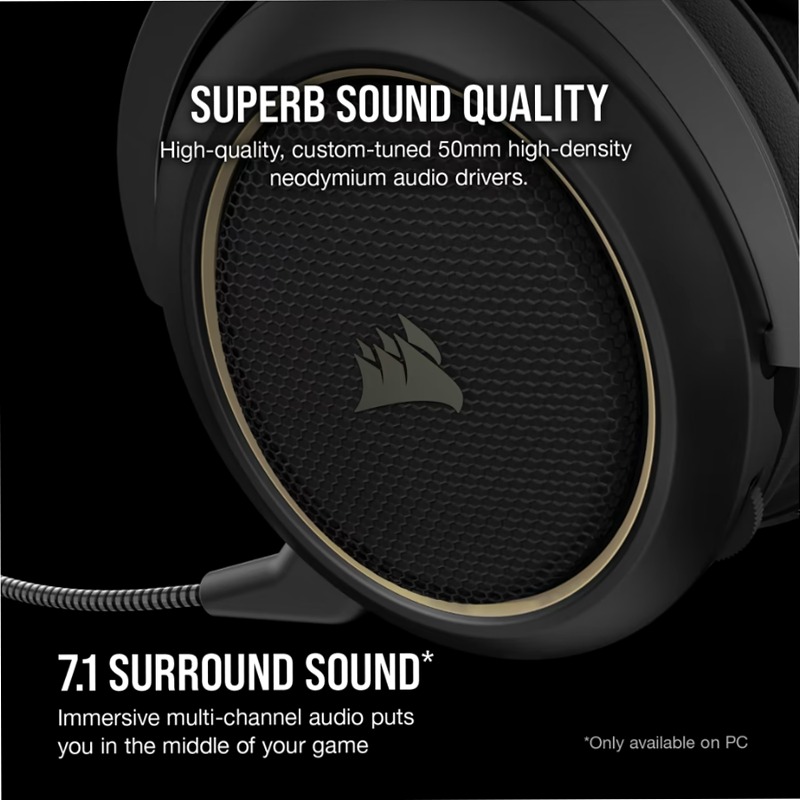 Cuffia Gaming HS70 PRO WIRELESS - Corsoir Beige