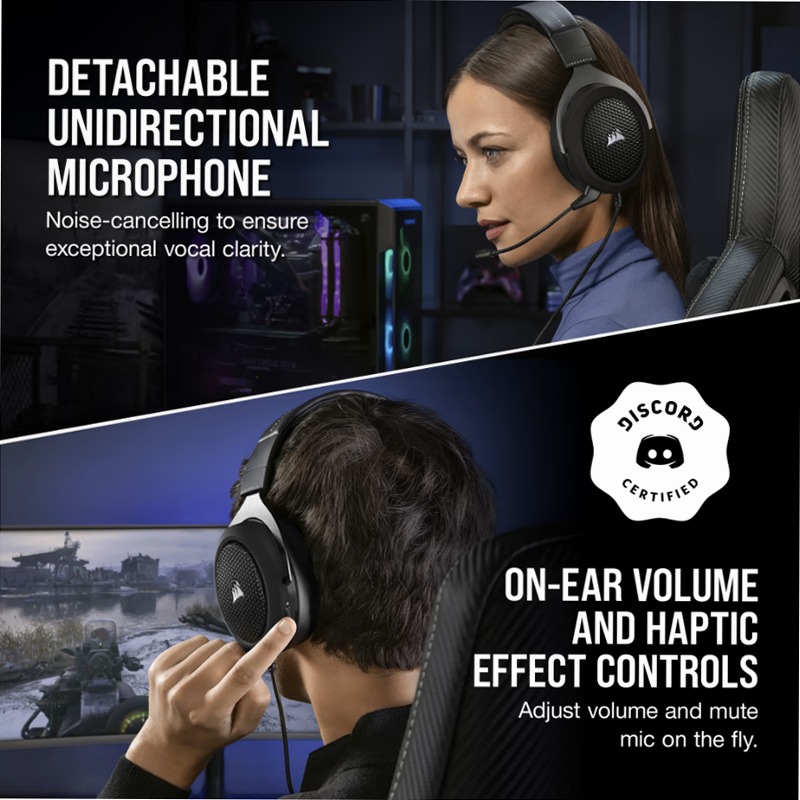 Cuffia Gaming HS60 HAPTIC - CORSAIR Nero