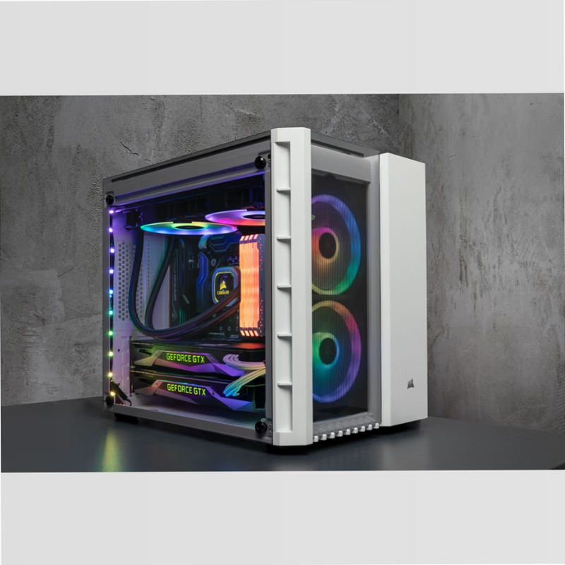 Case Micro ATX Crystal Series 280X RGB in vetro temprato - Bianco