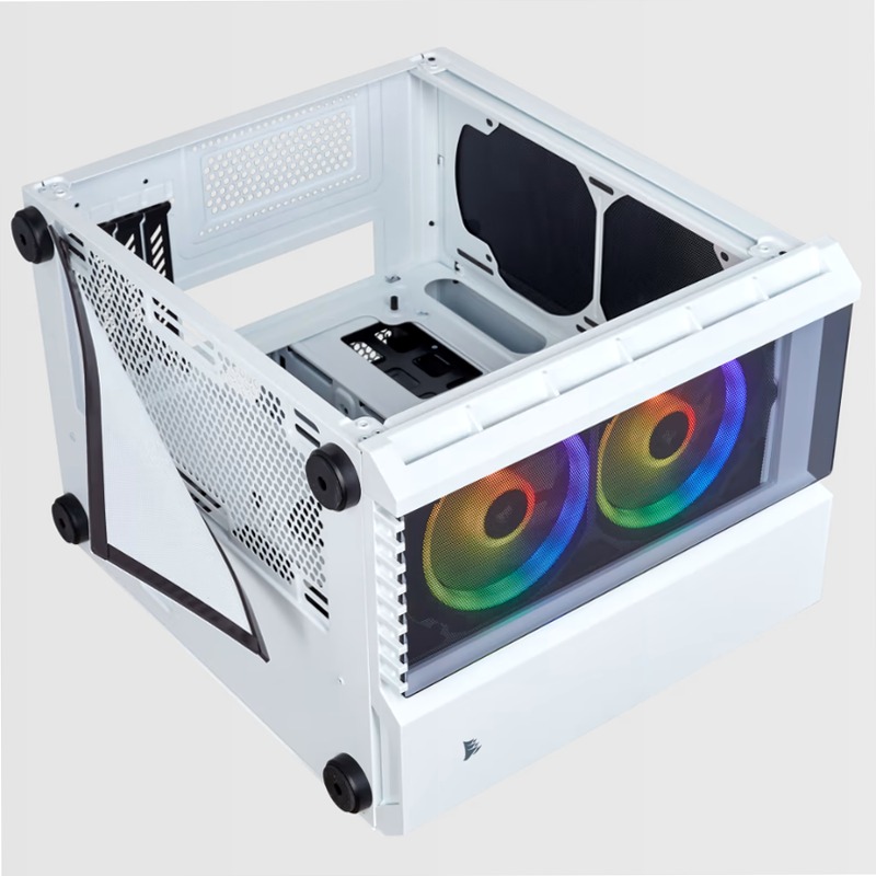Case Micro ATX Crystal Series 280X RGB in vetro temprato - Bianco