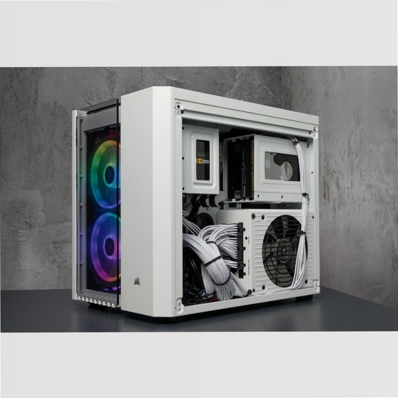 Case Micro ATX Crystal Series 280X RGB in vetro temprato - Bianco
