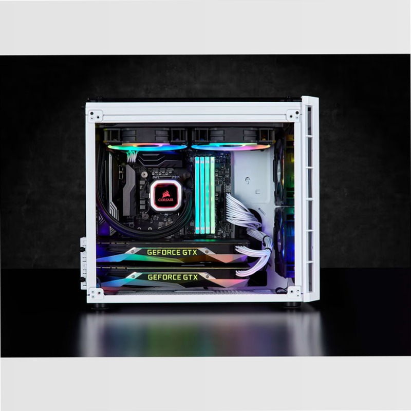 Case Micro ATX Crystal Series 280X RGB in vetro temprato - Bianco