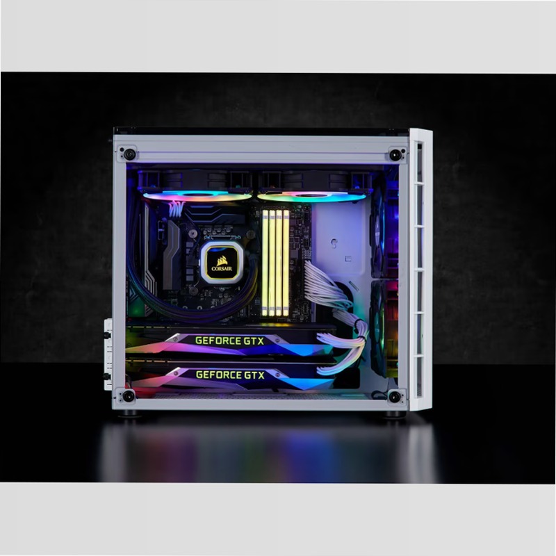Case Micro ATX Crystal Series 280X RGB in vetro temprato - Bianco