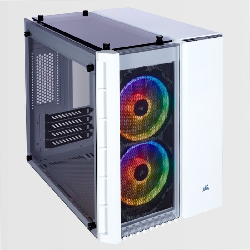 Case Micro ATX Crystal Series 280X RGB in vetro temprato - Bianco
