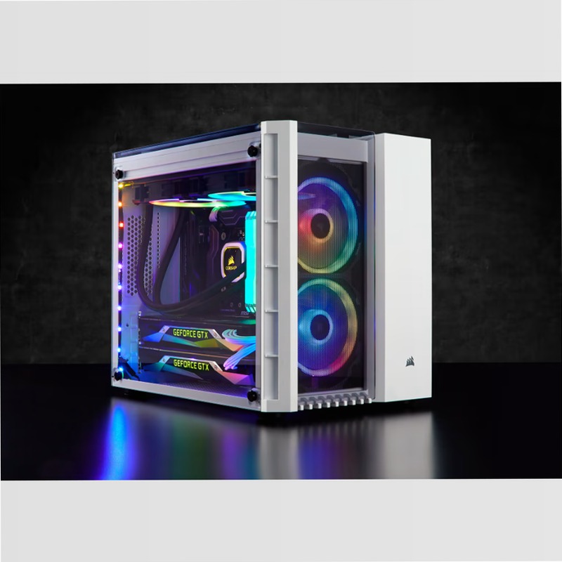 Case Micro ATX Crystal Series 280X RGB in vetro temprato - Bianco