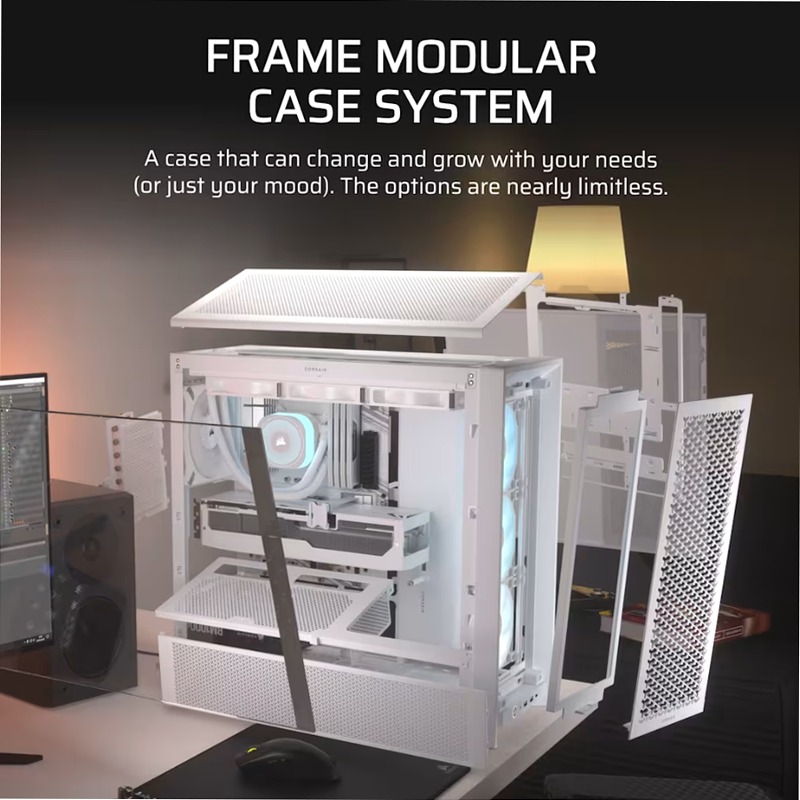Case PC mid-tower modulare FRAME 4000D RS ARGB - Bianco