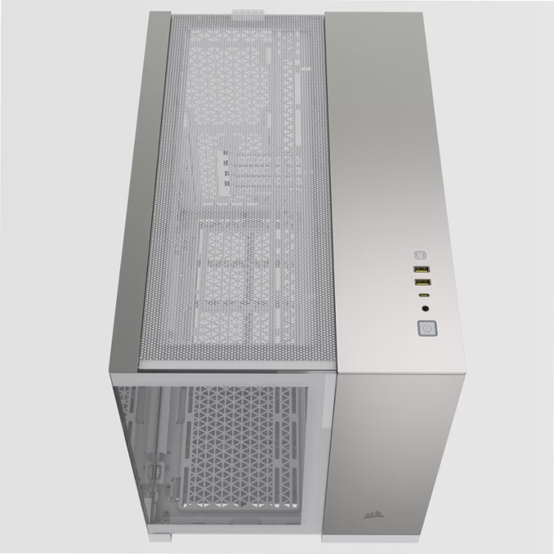 Case PC Micro-ATX CORSAIR 2500X - Alluminio Bianco/Grigio Satinato