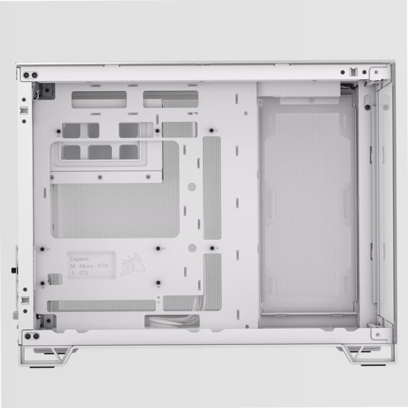 Case PC Micro-ATX CORSAIR 2500X - Alluminio Bianco/Grigio Satinato
