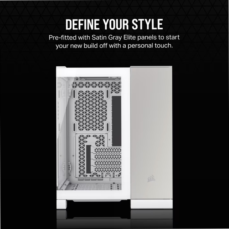 Case PC Micro-ATX CORSAIR 2500X - Alluminio Bianco/Grigio Satinato