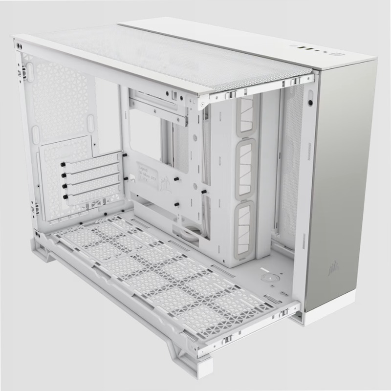 Case PC Micro-ATX CORSAIR 2500X - Alluminio Bianco/Grigio Satinato