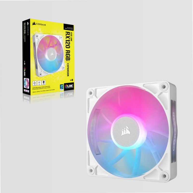 Ventole PWM iCUE LINK RX120 RGB - Bianco
