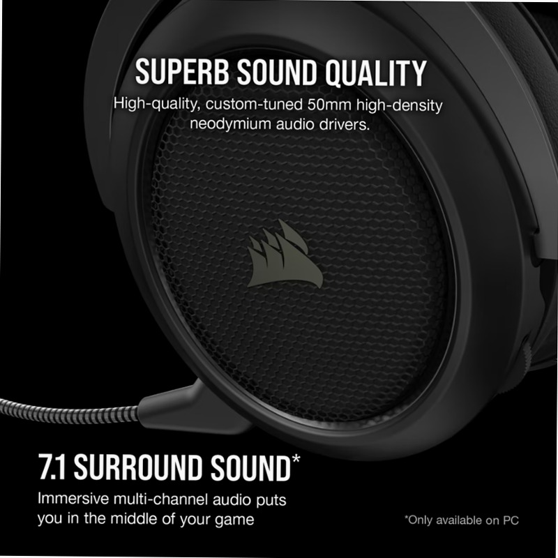 Cuffia Gaming HS70 PRO WIRELESS - Carbon Nero