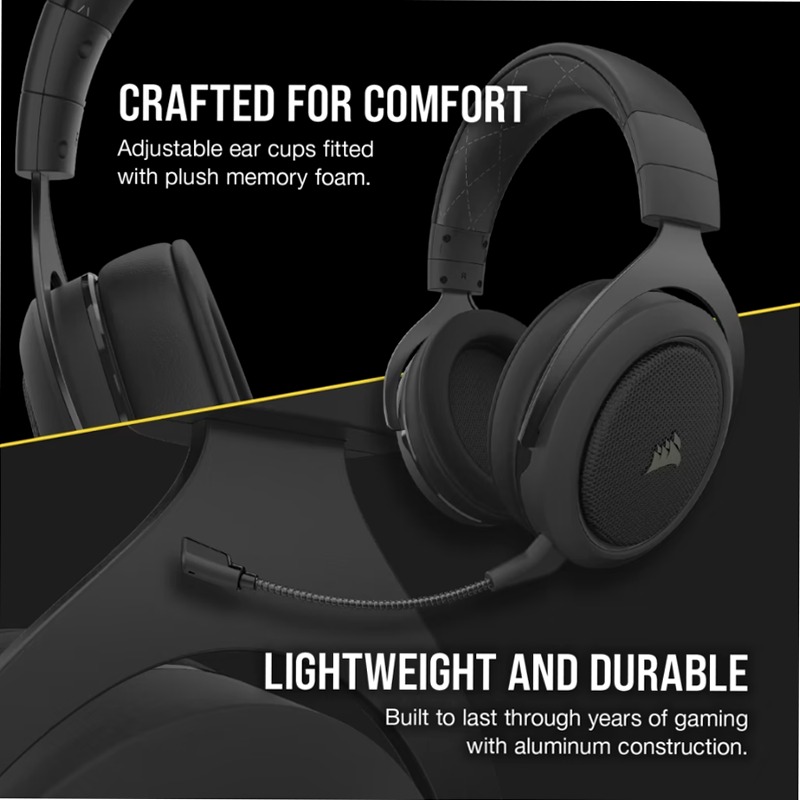Cuffia Gaming HS70 PRO WIRELESS - Carbon Nero