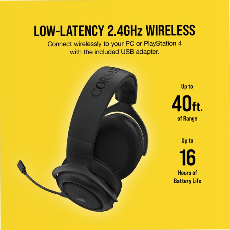 Cuffia Gaming HS70 PRO WIRELESS - Carbon Nero
