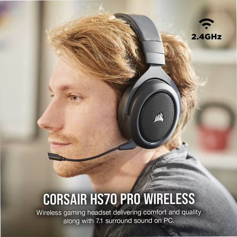 Cuffia Gaming HS70 PRO WIRELESS - Carbon Nero