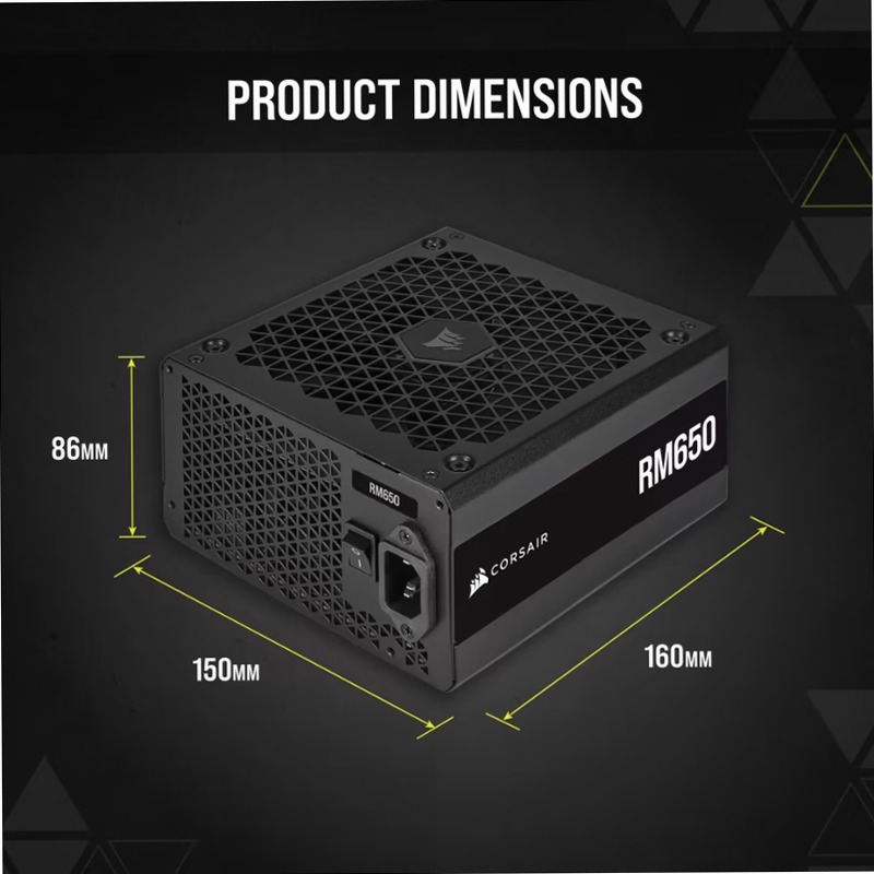 Alimentatore ATX RM650 Modulare da 80 PLUS Gold