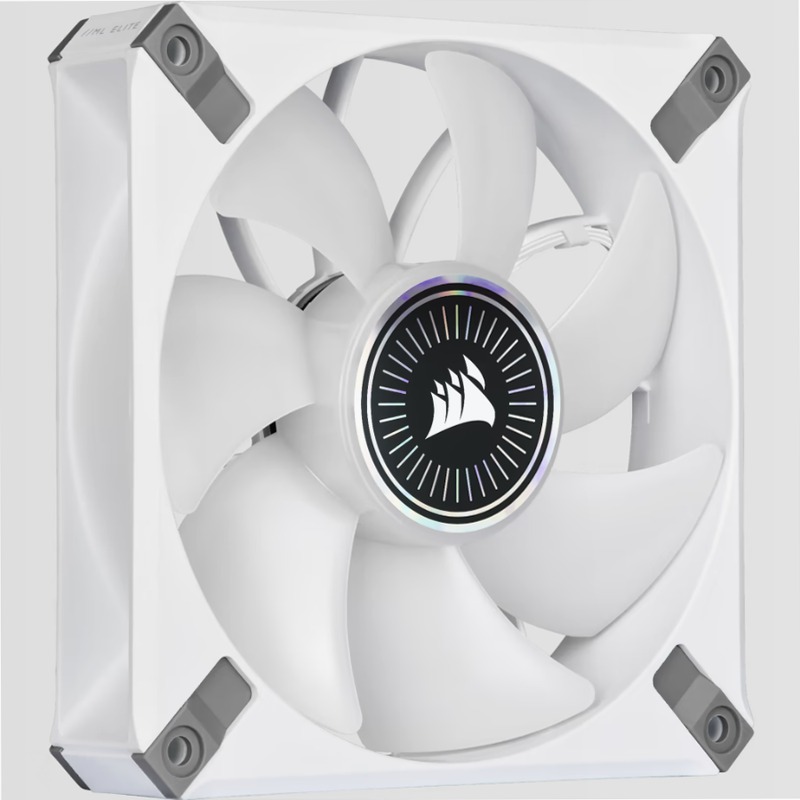 Ventola PWM a Levitazione Magnetica iCUE ML120 RGB ELITE Premium da 120 mm - Bianco 120mm