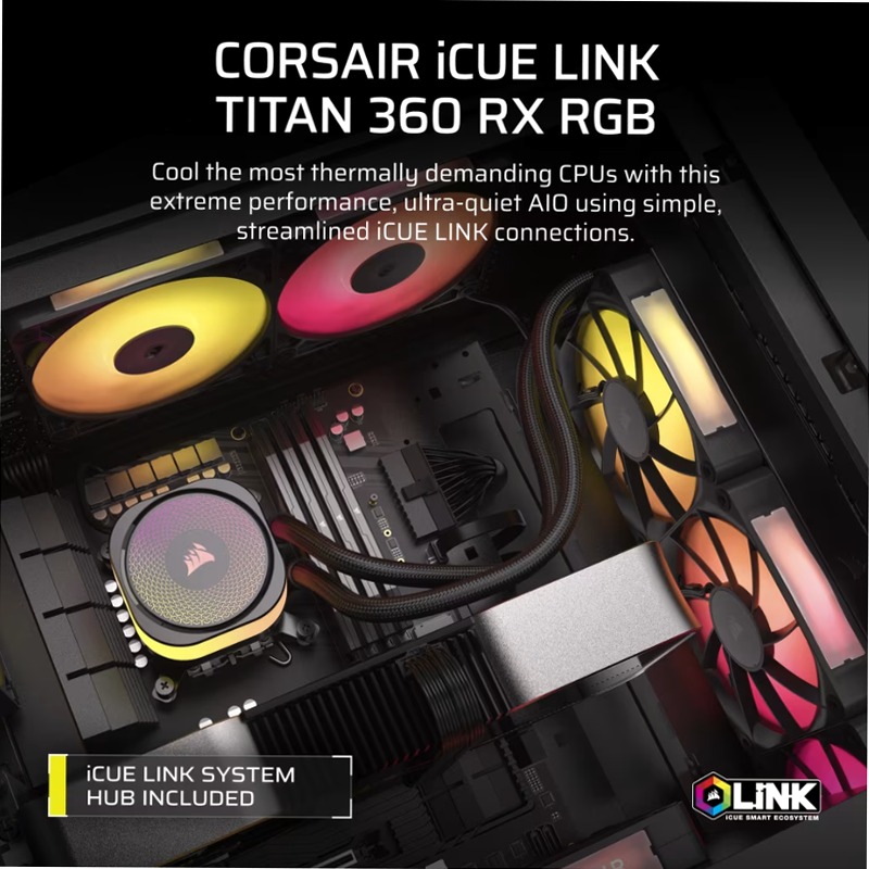 Dissipatore a Liquido iCUE LINK TITAN 360 RX RGB AIO 3