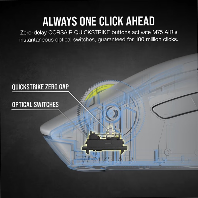 M75 AIR WIRELESS - Mouse gaming ultraleggero