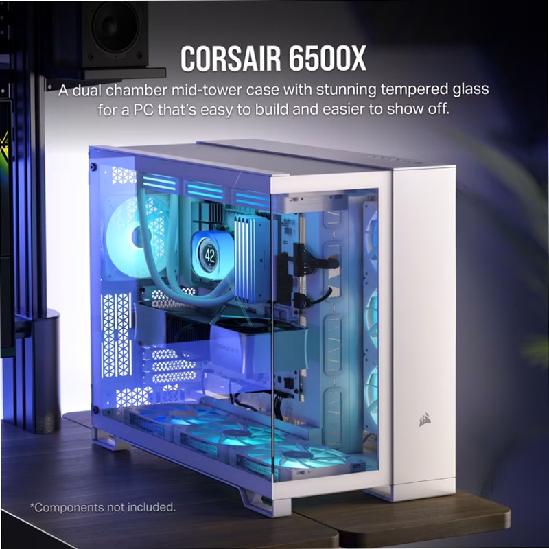 Case PC Mid-Tower a doppia camera 6500X - Bianco