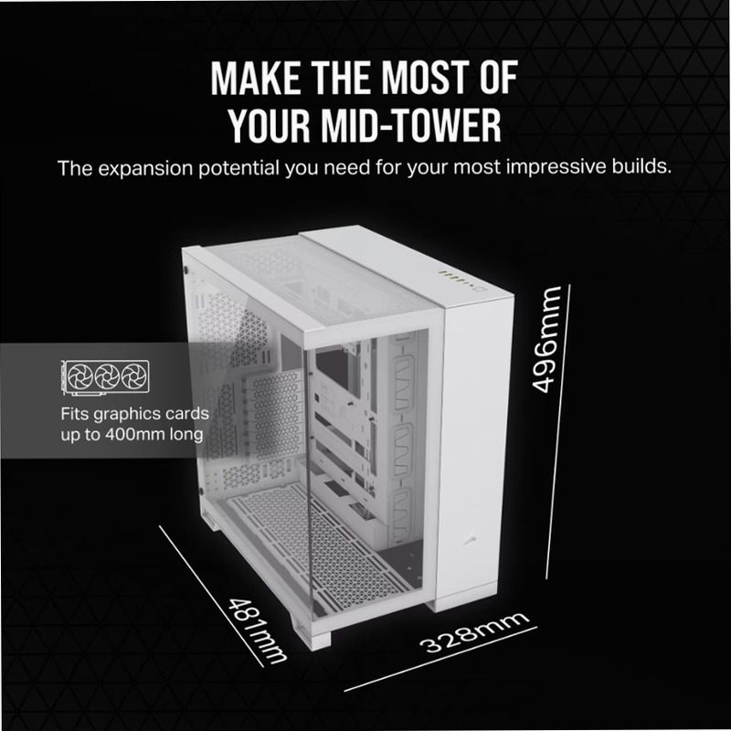 Case PC Mid-Tower a doppia camera 6500X - Bianco