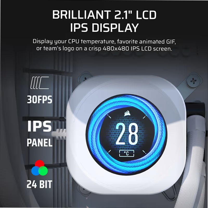 Dissipatore a Liquido NAUTILUS 240 RS LCD - Bianco