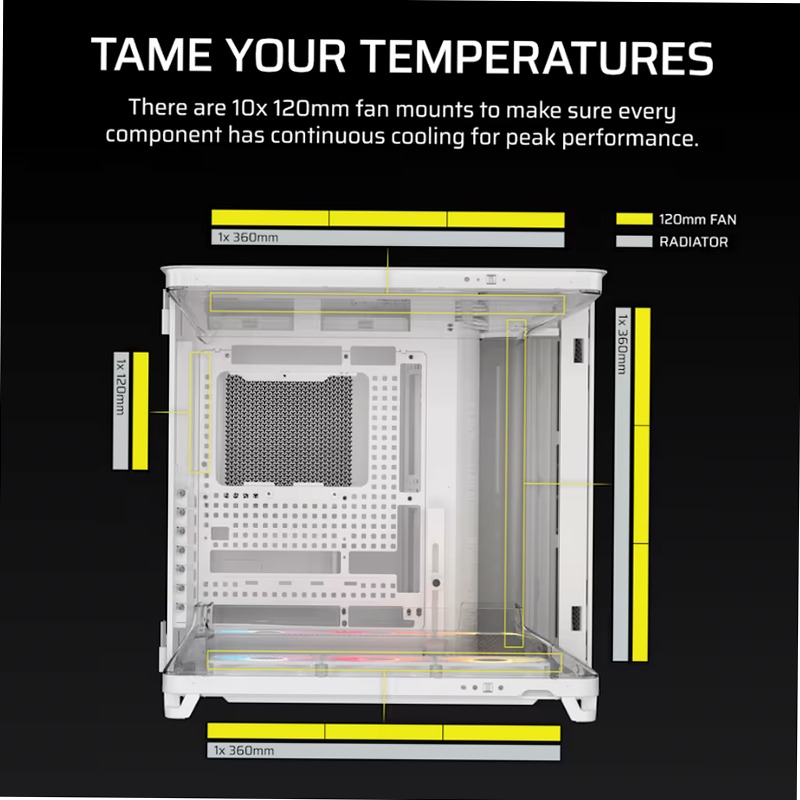 Case PC Mid-Tower AIR 5400 RS-R ARGB - Bianco 3