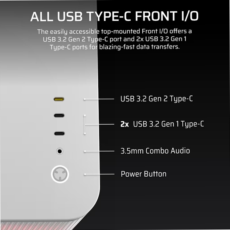 Case PC Mid-Tower AIR 5400 RS-R ARGB - Bianco 3