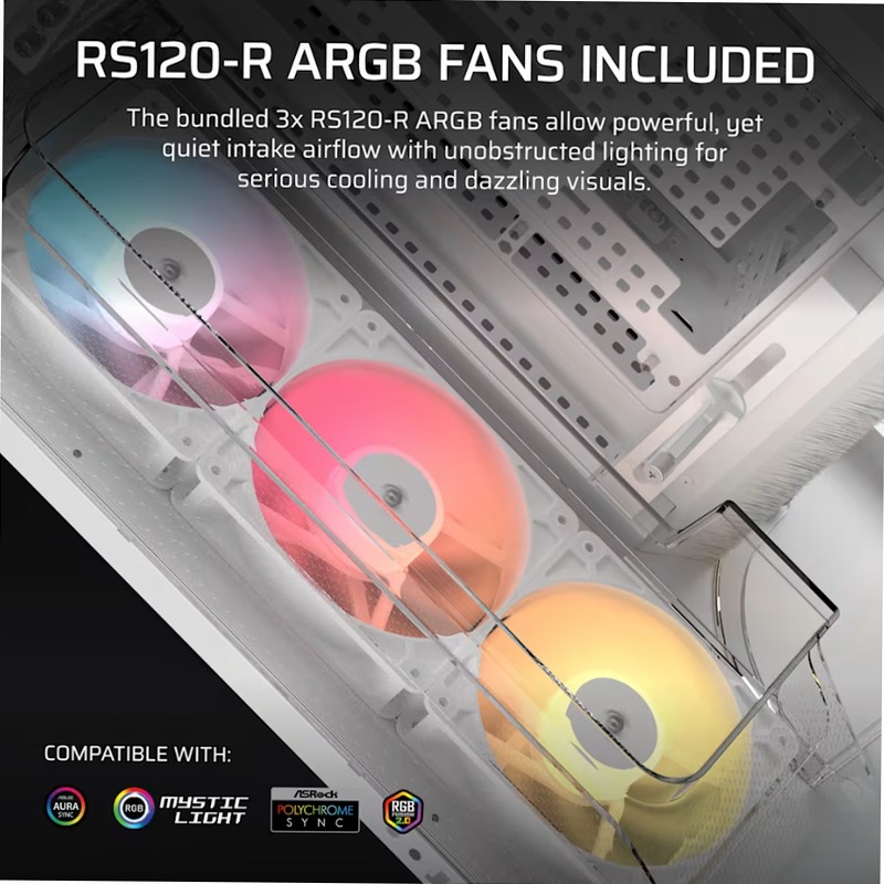 Case PC Mid-Tower AIR 5400 RS-R ARGB - Bianco 3