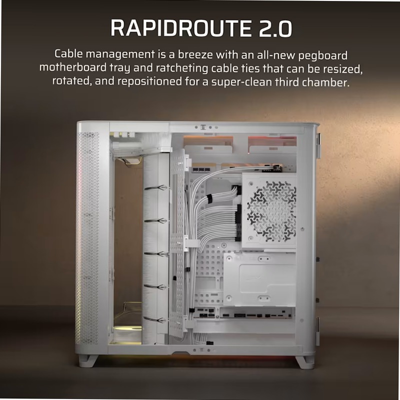 Case PC Mid-Tower AIR 5400 RS-R ARGB - Bianco 3