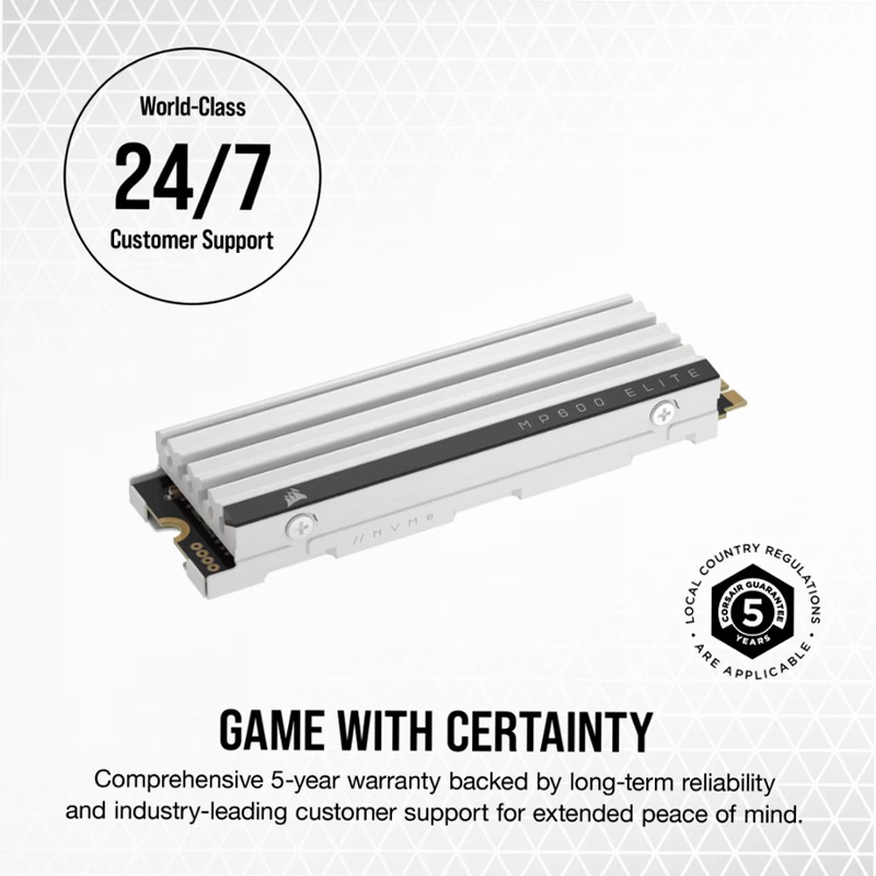 SSD M.2 NVMe 1.4 PCIe Gen4 x4 MP600 ELITE da 2 TB per PS5