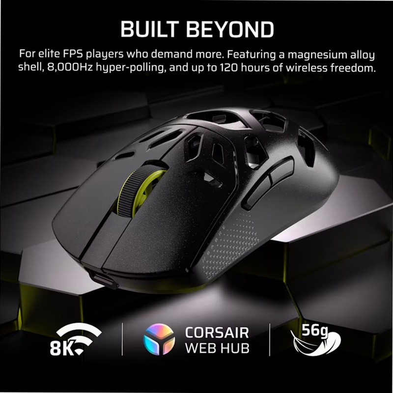 Mouse gaming SABRE v2 PRO WIRELESS IN LEGA DI MAGNESIO - Bianco