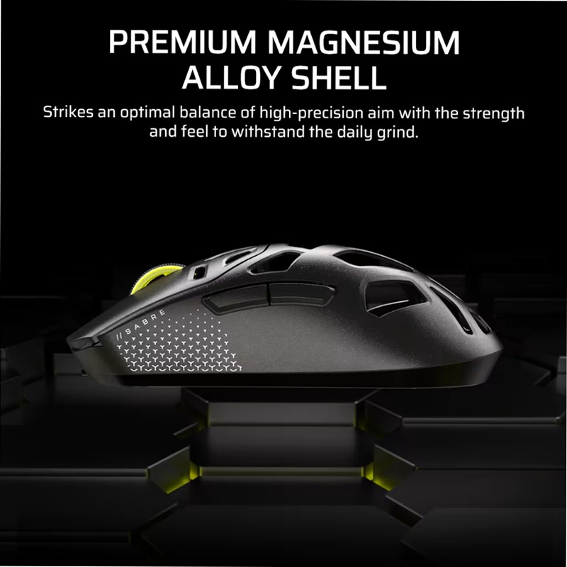 Mouse gaming SABRE v2 PRO WIRELESS IN LEGA DI MAGNESIO - Bianco