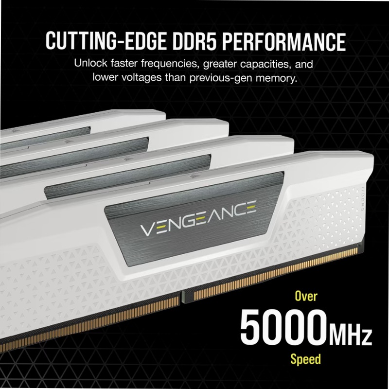 VENGEANCE® 32GB (2x16GB) DDR5 DRAM Up To 6000MT/s CL30 per AMD EXPO & Intel XMP 2 6000mhz