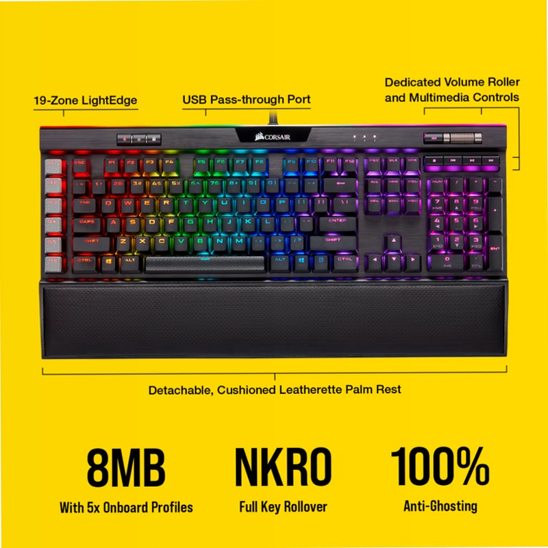 Tastiera Gaming K95 RGB PLATINUM XT Meccanica