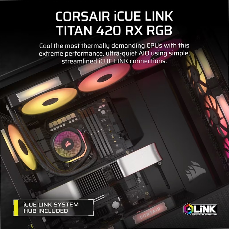 Dissipatore a Liquido iCUE LINK TITAN 420 RX RGB AIO
