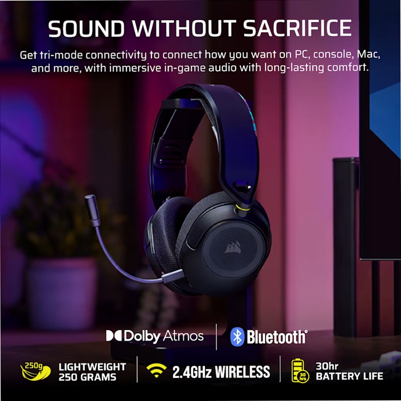 Cuffia Gaming HS35 v3 Wireless - Carbon Nero