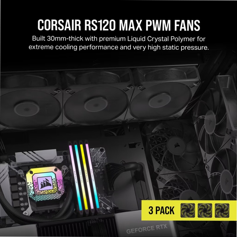 Ventole PWM RS120 MAX da 120 mm - Confezione da 3 120mm