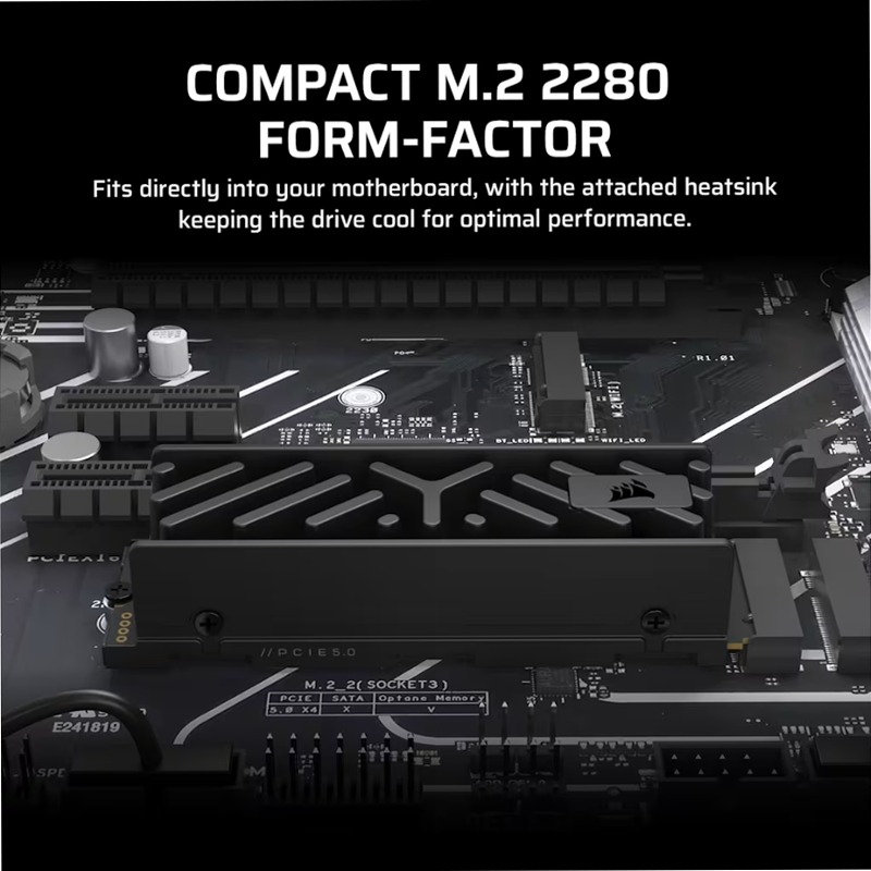 Unità SDD MP700 ELITE PCIe 5.0 (Gen 5) x4 NVMe M.2 con dissipatore da 1 TB