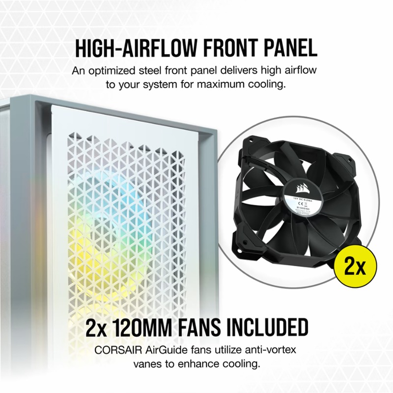 Case ATX Mid-Tower 4000D AIRFLOW - Bianco