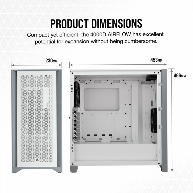 Case ATX Mid-Tower 4000D AIRFLOW - Bianco