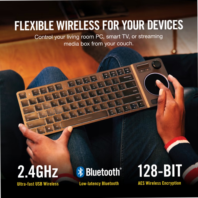 Tastiera Entertainment K83 Wireless Alluminio Wireless 2.4 GHz