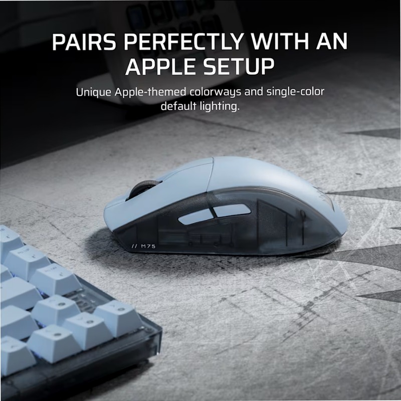 M75 WIRELESS Lightweight RGB Gaming Mouse – Glacier Blue